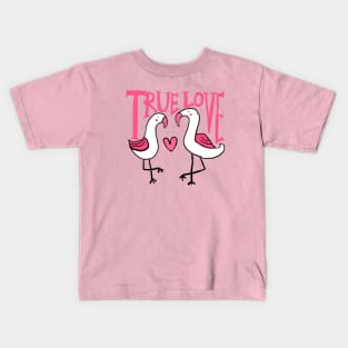 true love, flamingo Kids T-Shirt